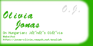 olivia jonas business card